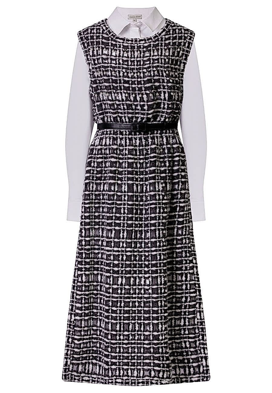 Сарафан без подклада черный/белый