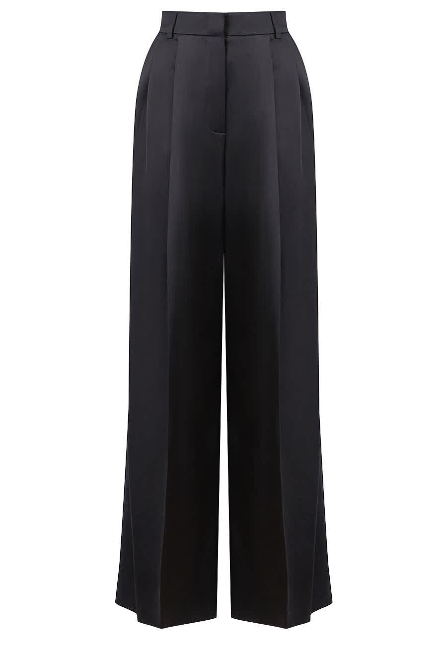 Брюки широкие черные