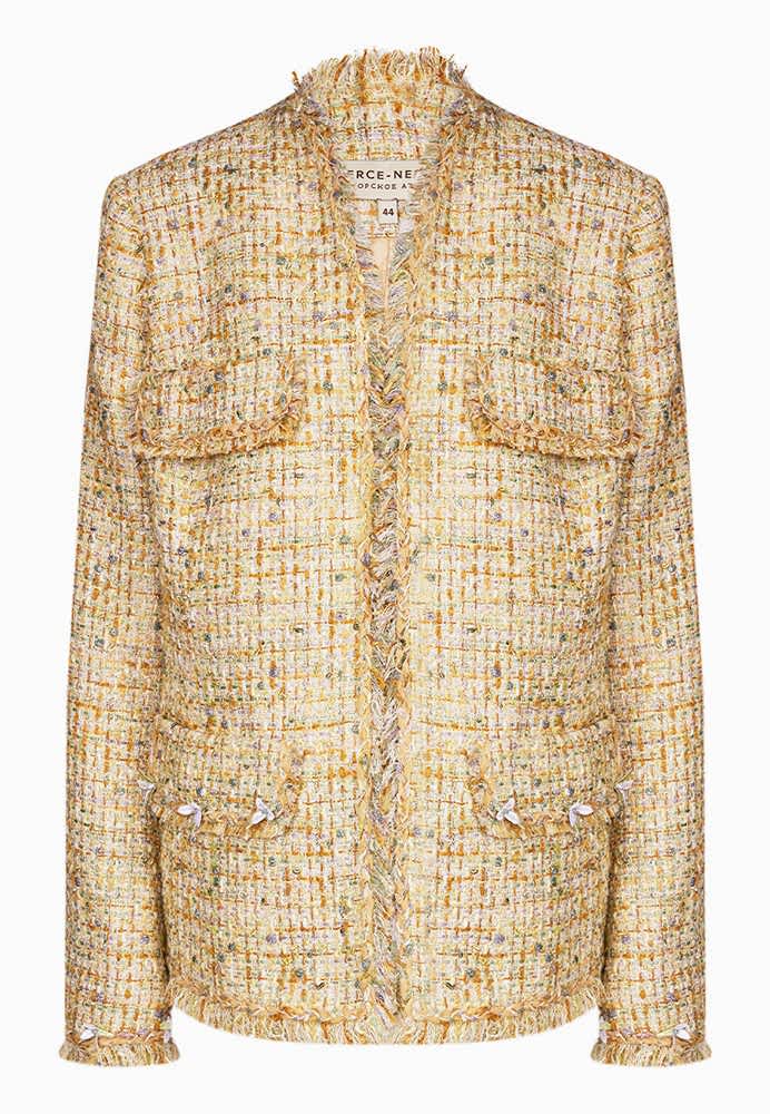 Жакет твид светло-зеленый