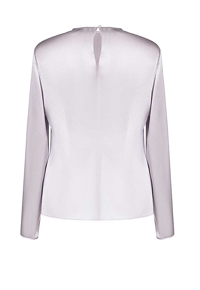 Блузка водолазка серо-голубая