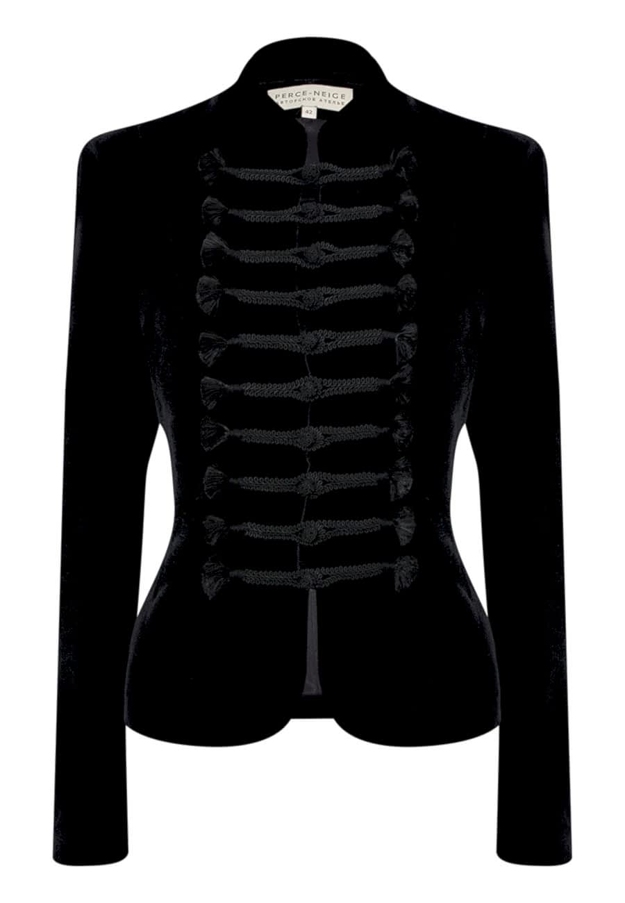 Жакет бархатный черный