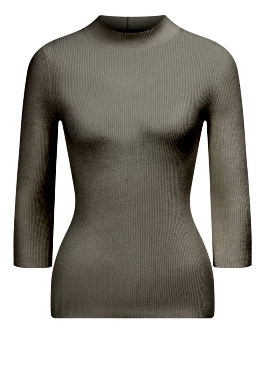 Водолазка из кашемира молочная