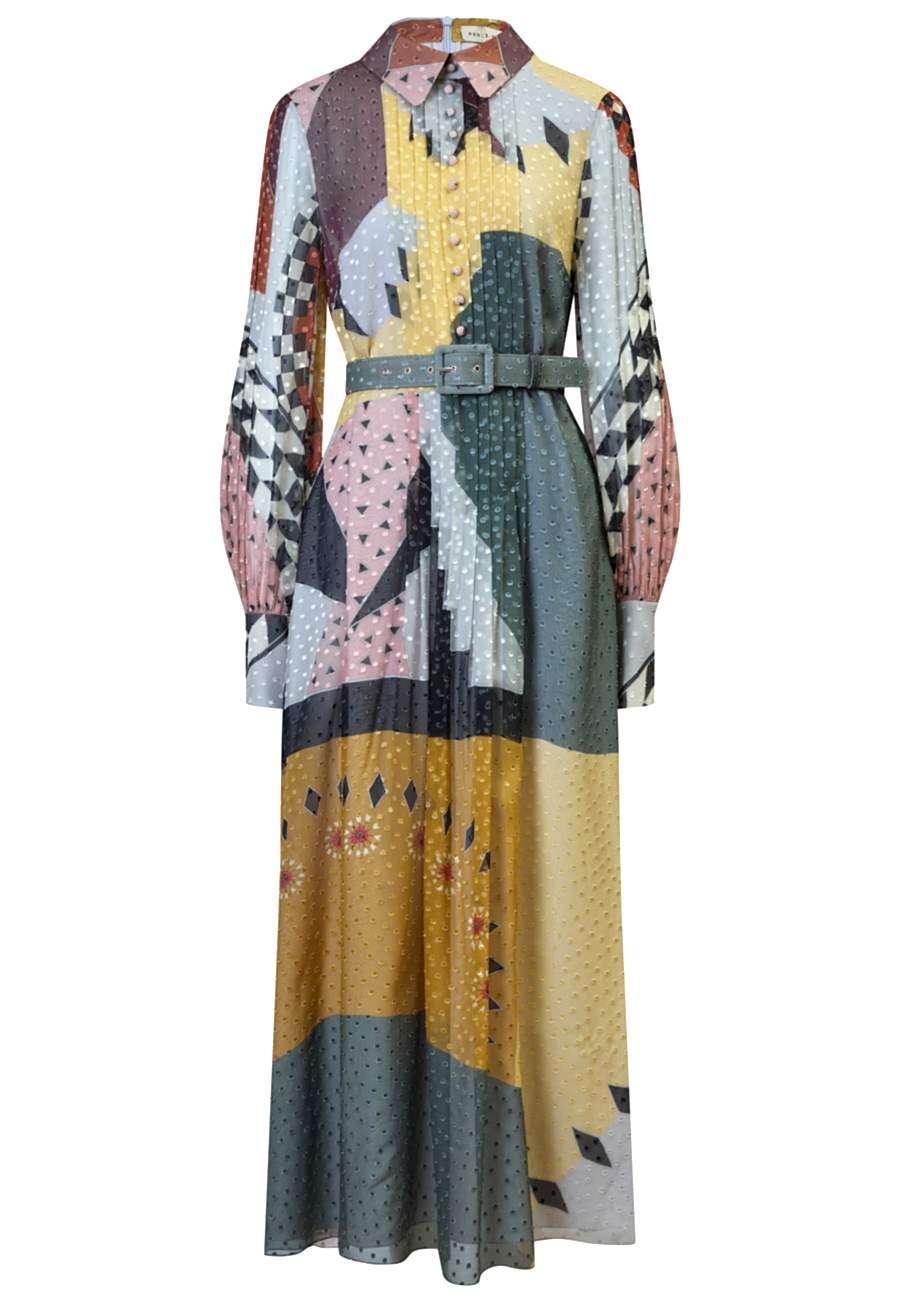 Платье шифон разноцветный