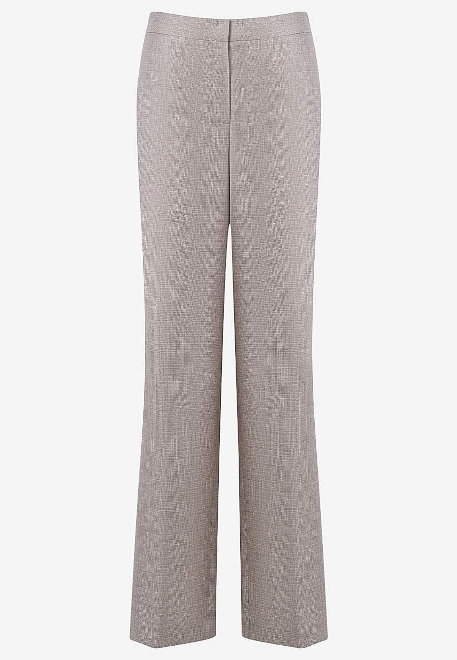 Брюки прямые бежево-серый