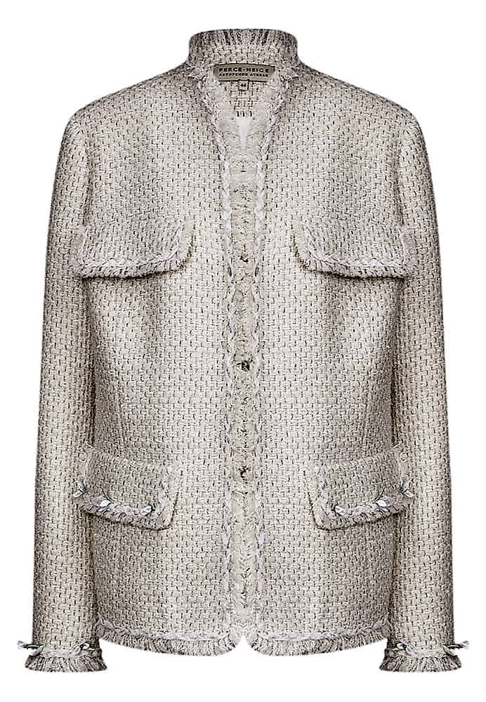 Жакет твид белый