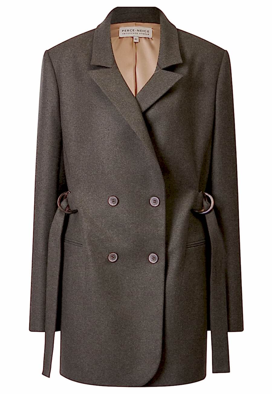 Жакет двубортный хаки