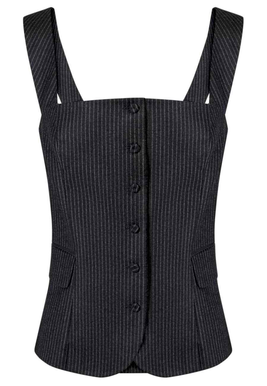 Жилет серая полоска