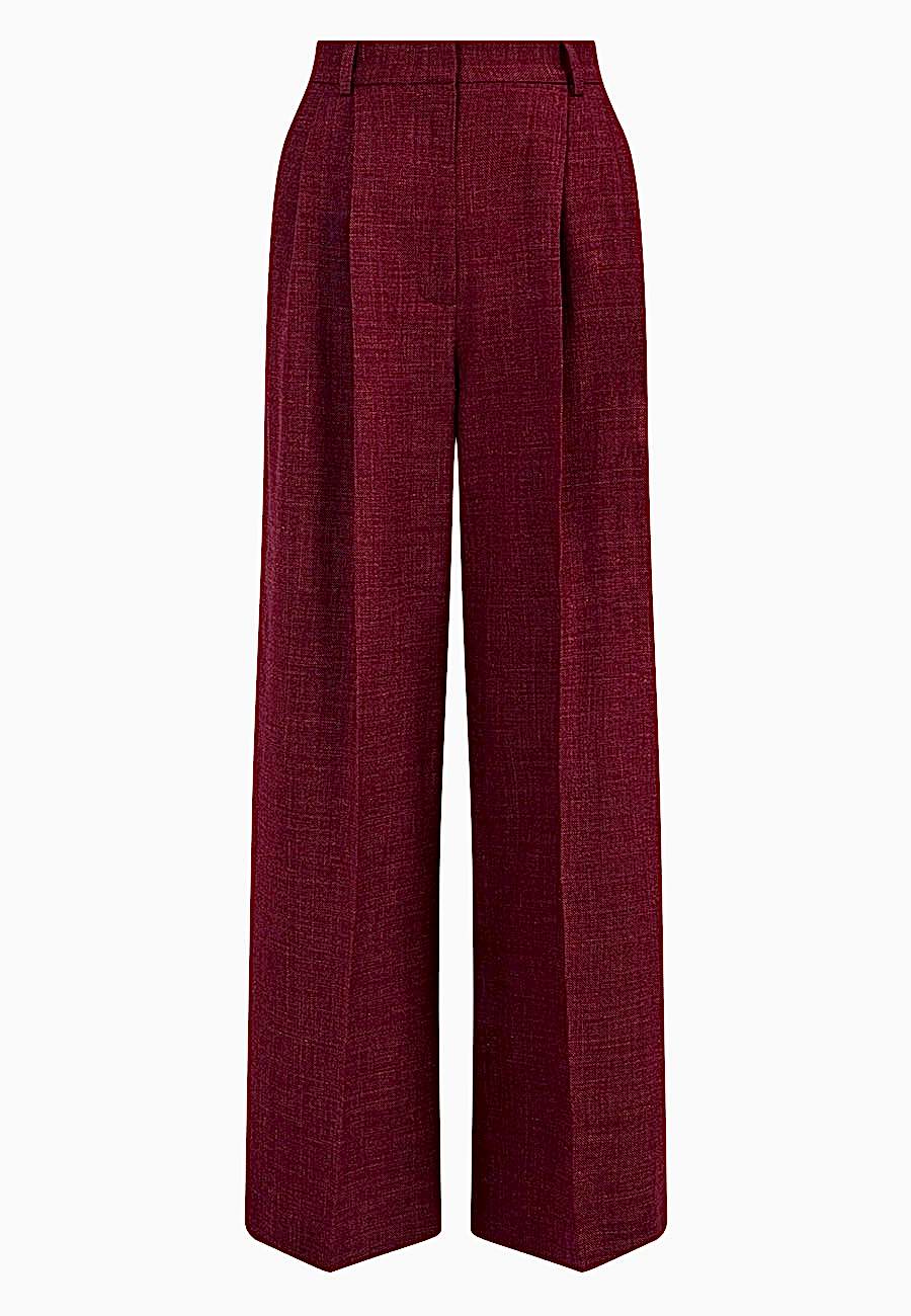 Брюки палаццо бордовые
