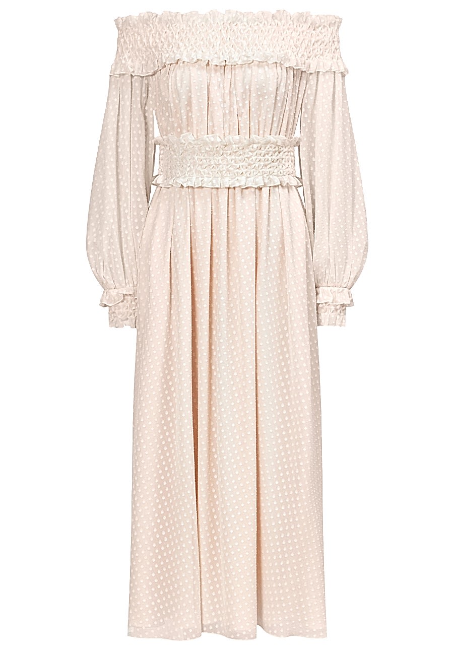 Платье бело/розовое