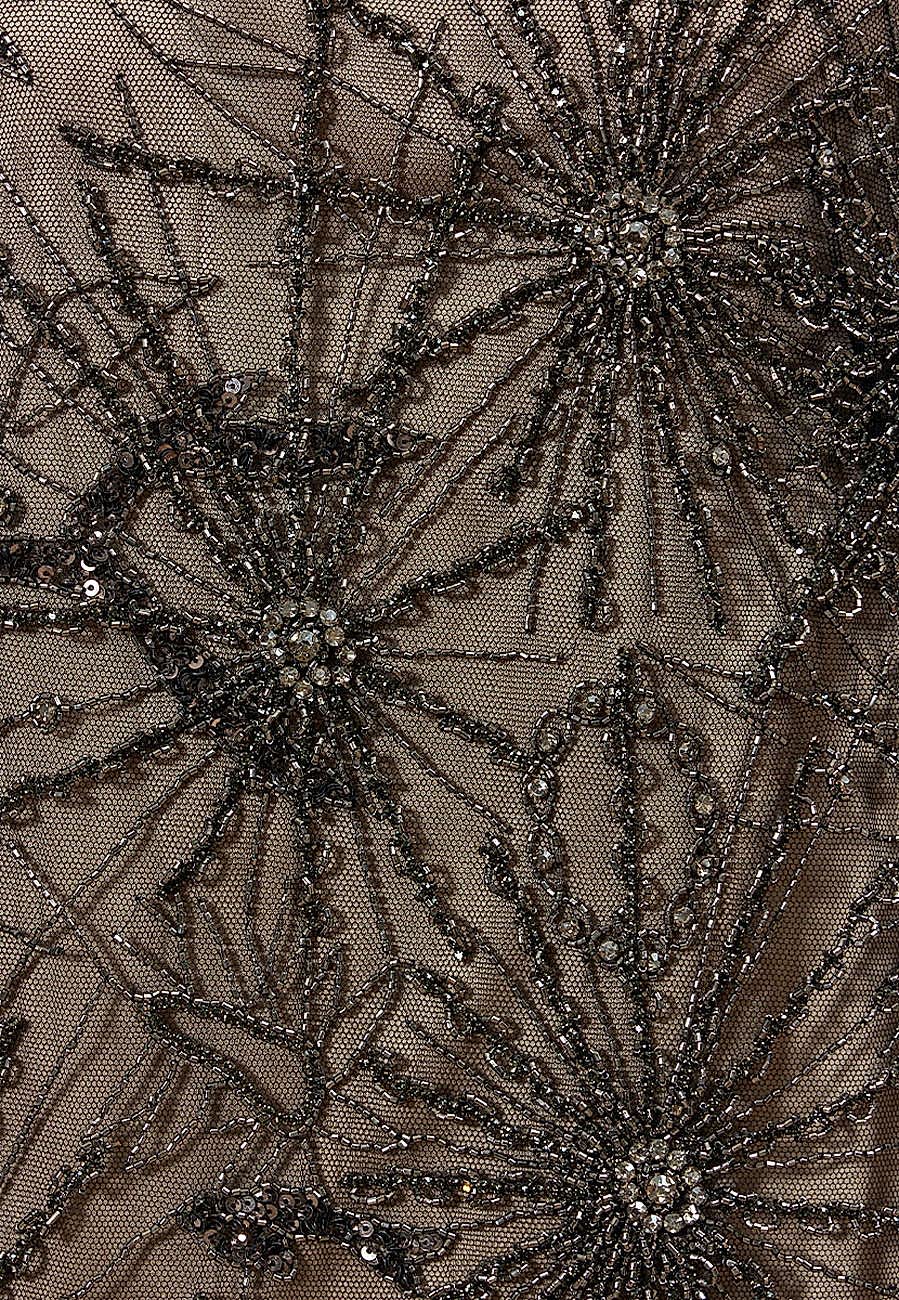 Платье вечернее никель расшитое