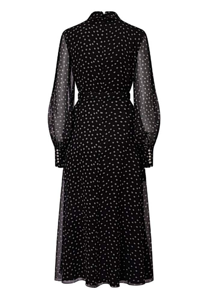 Платье шифон черный/белый