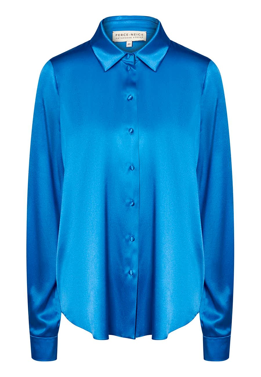 Блузка синяя