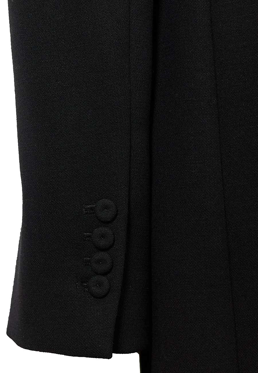 Пальто двубортное черное