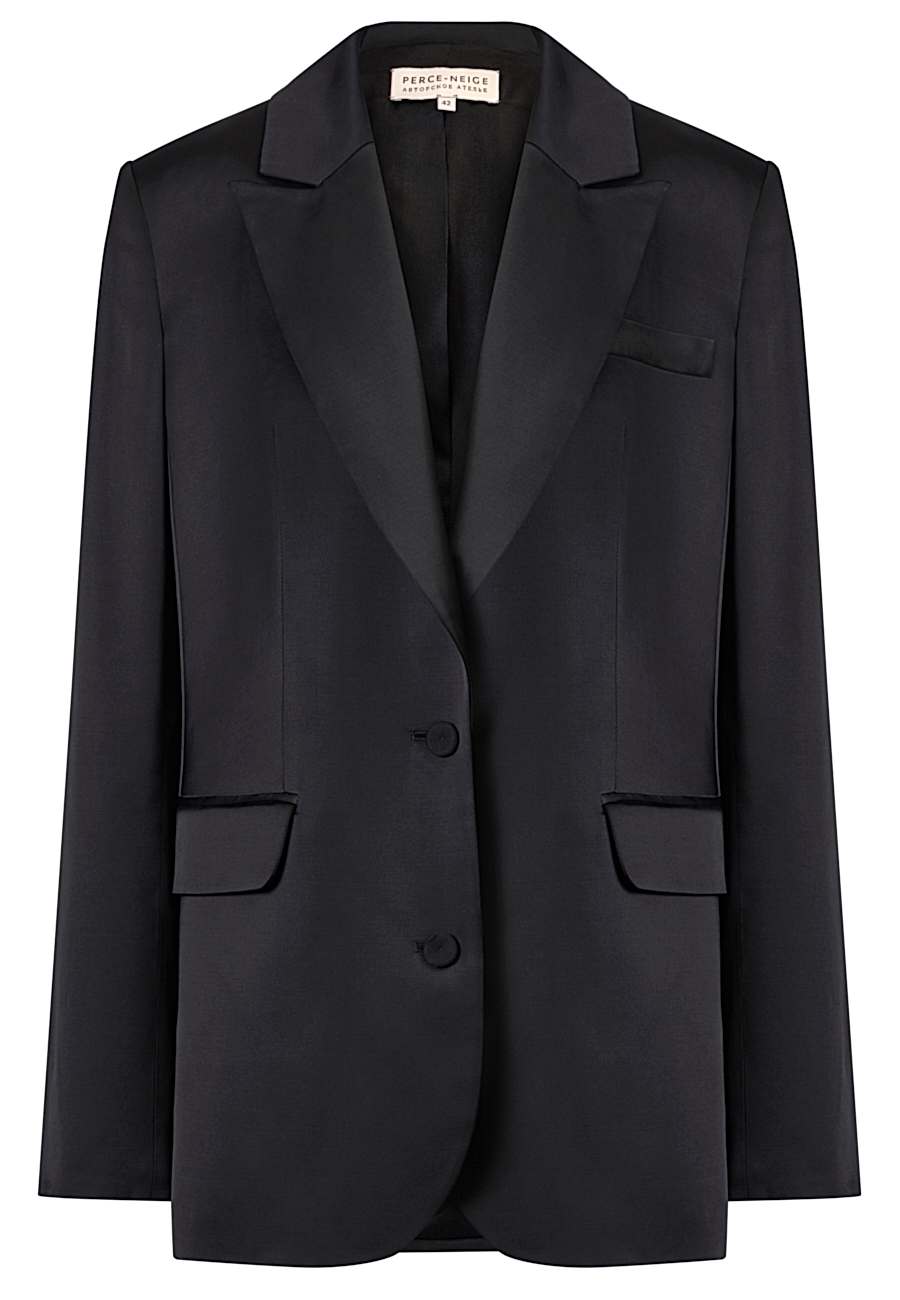 Жакет шелковый черный