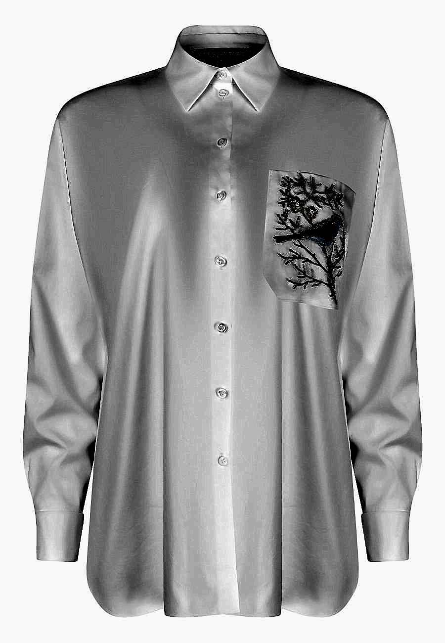 Блузка с вышивкой бисером