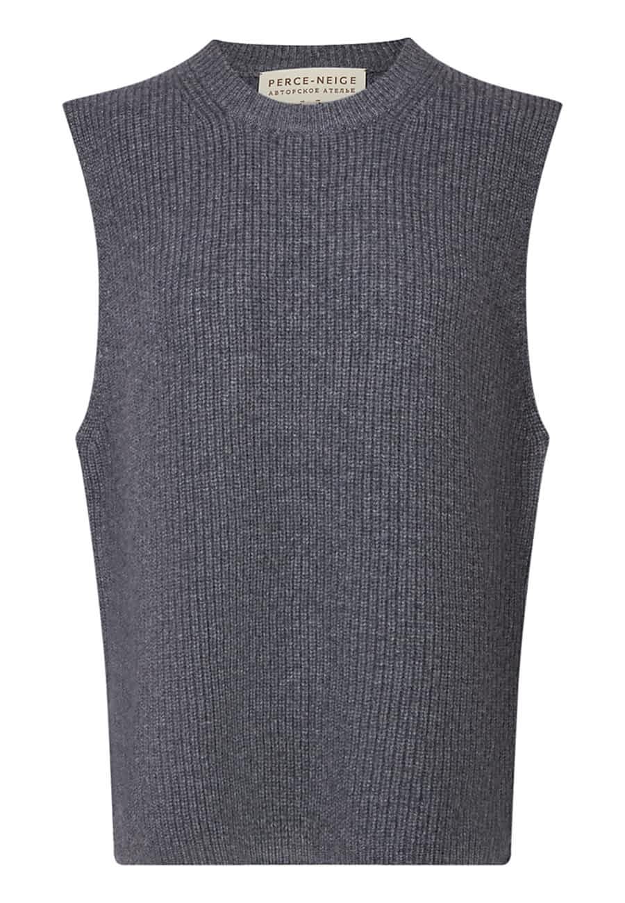 Жилет из кашемира темно-серый